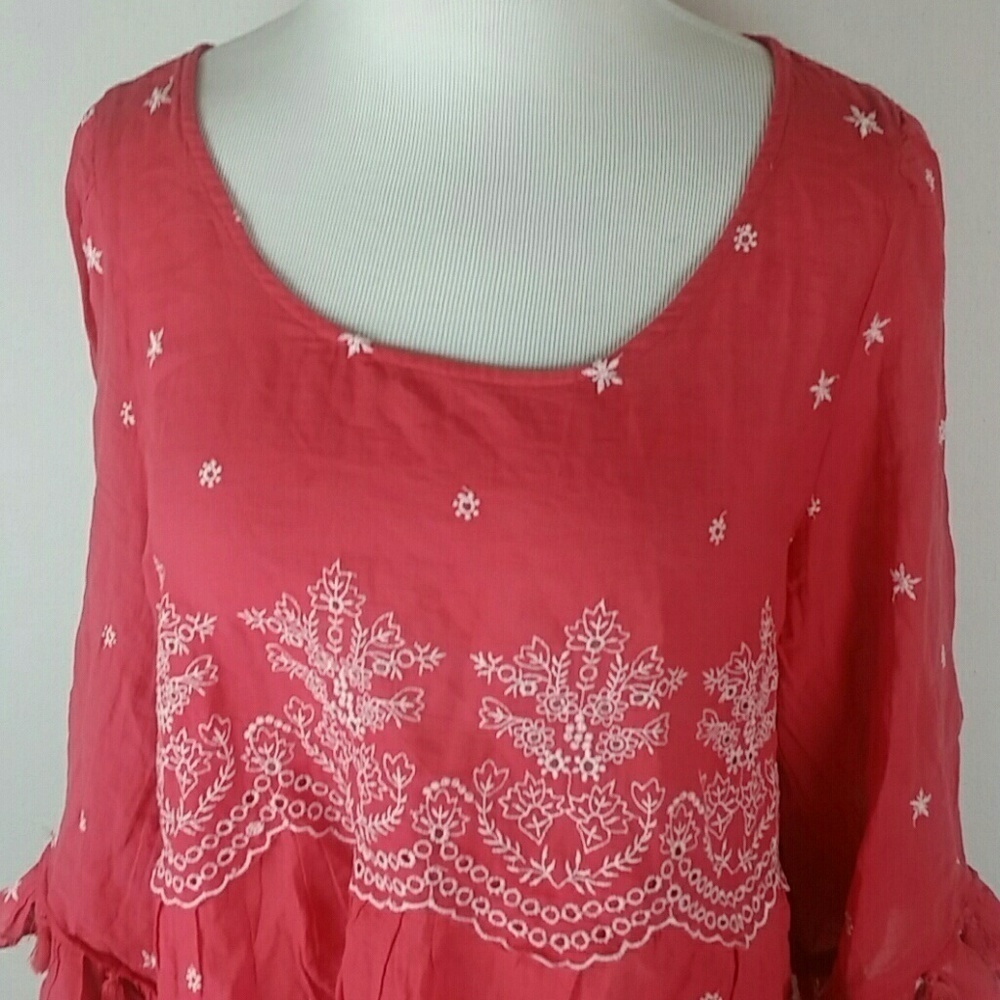 AMERICAN EAGLE OUTFITTERS l Crop Sheer Boho D7 - Picture 2 of 7